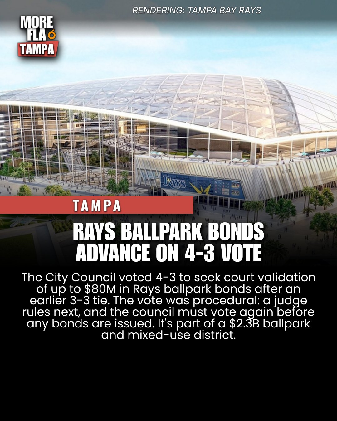 Rays ballpark bonds 4-3