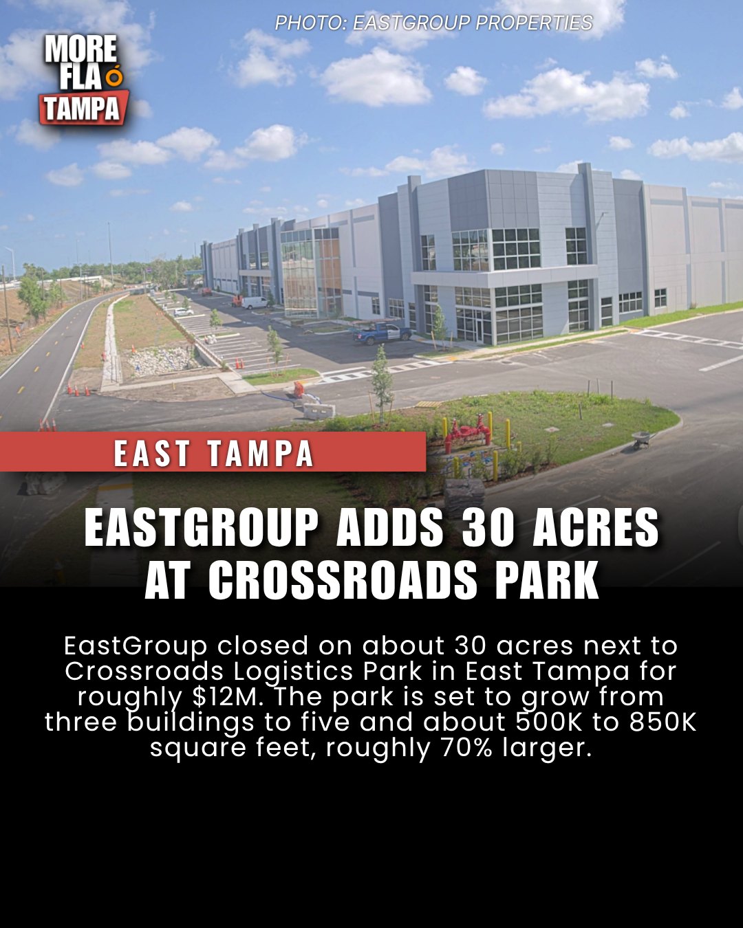 EastGroup adds 30 acres at Crossroads Park