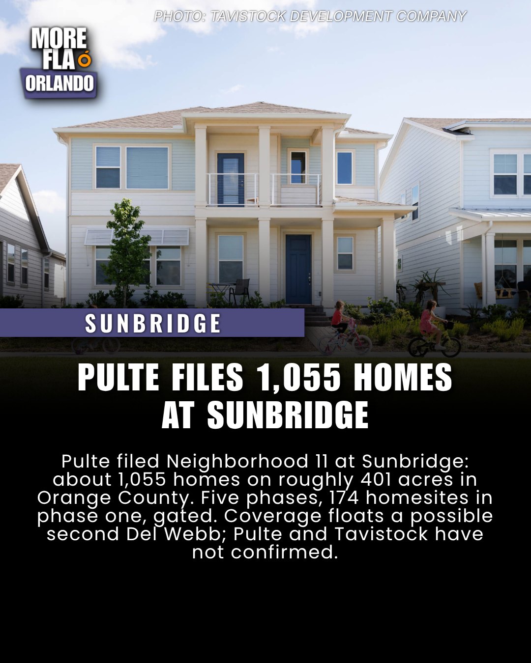 Pulte files 1,055 homes at Sunbridge